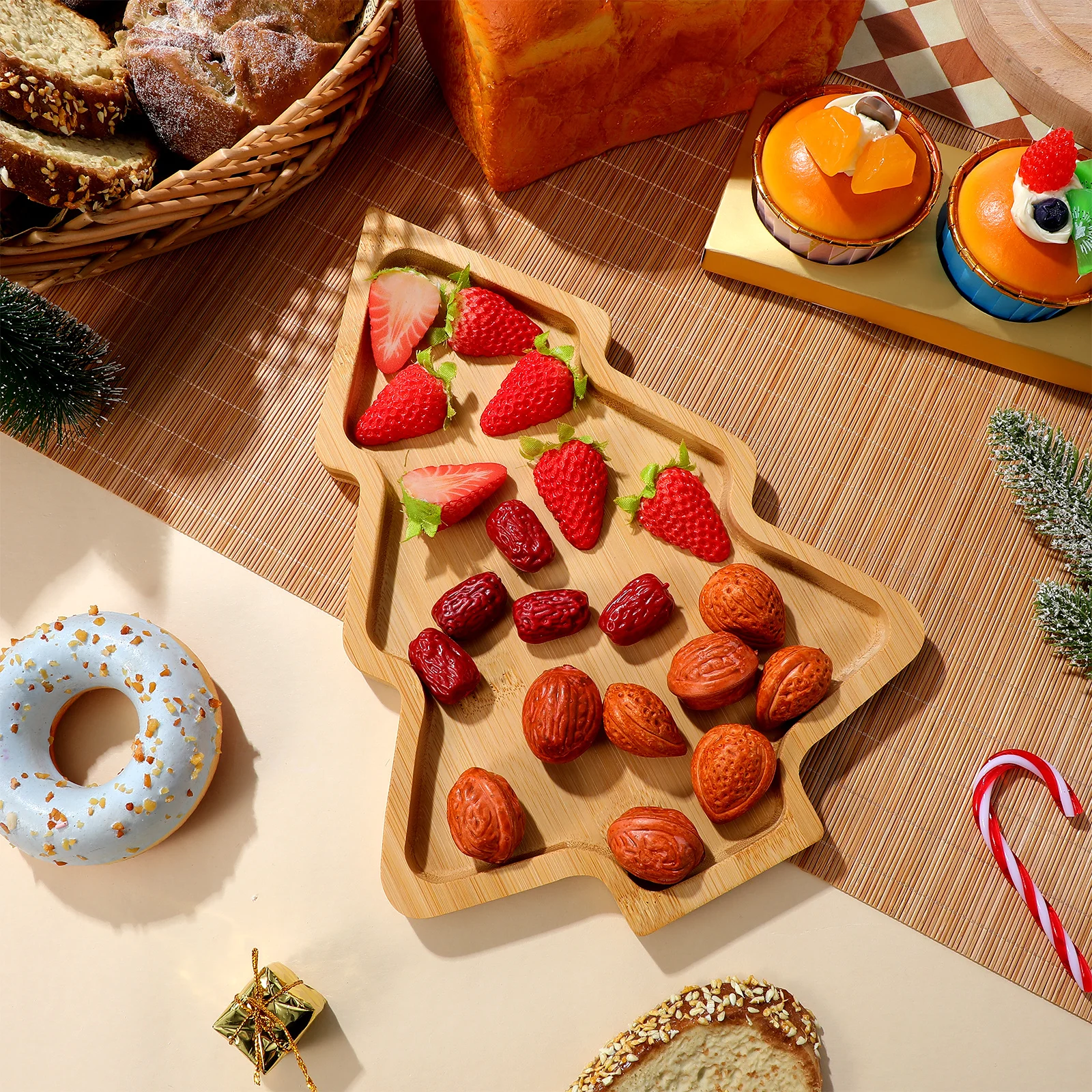 

1 pc Plate Wood Color Cartoon Salad Dish For Home Hotel Restaurant Kitchen Supply Decorative Food Tray