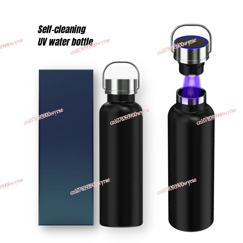 750ml Insulated Stainless Steel Water Bottle Self-Cleaning UV with Sensor Sensor Smart Type for Adults for Balcony Use