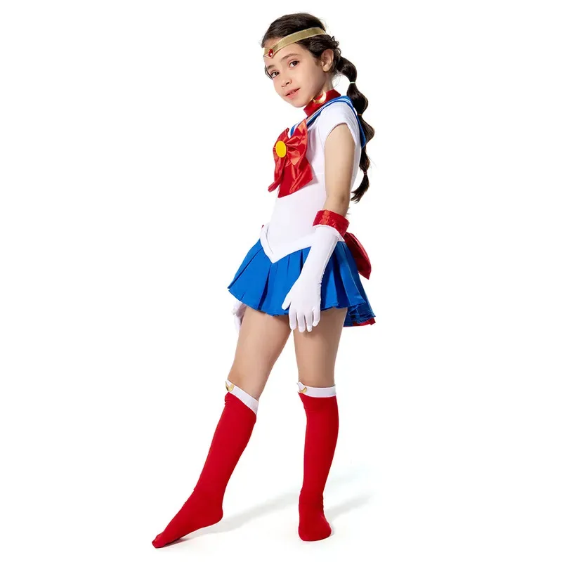 

CyKids аниме косплей костюмы для вечеринки комплект Усаги Цукино платье японская школьная форма детский наряд моряка для девочек платье перчатки So