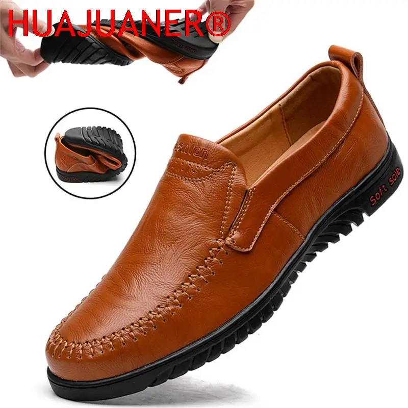 

Genuine Leather Men Casual Shoes 2023 Slip on Formal Loafers Shoes Men Moccasins Italian Black Male Driving Shoes Big Size 37-47