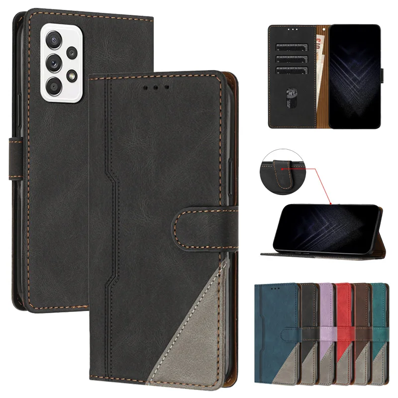 For Samsung Galaxy A53 5G Case Business Style Leather Case For Etui Samsung A 53 A73 A33 A54 A34 A14 5G A23 A13 Flip Phone Cover