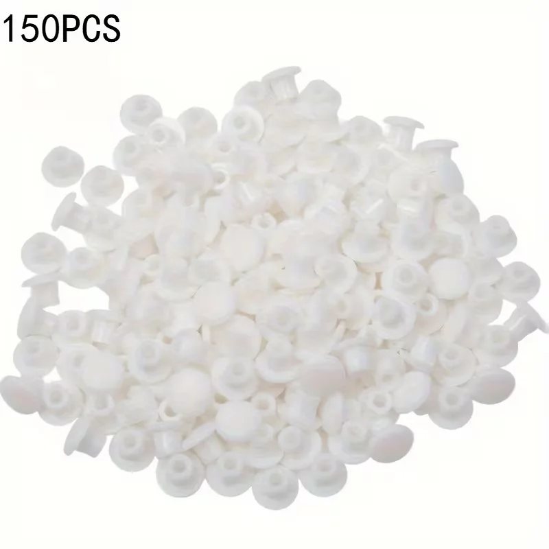 150Pcs 5mm Furniture Hole Covers Plastic Hole Plugs Protection Screw Caps Covers Hardware For Chair Cabinet Cupboard Shelf