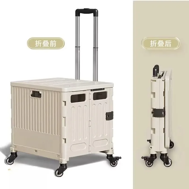 Portable folding shopping cart Picnic cart Household trolley cart Pull goods to pick up express artifact