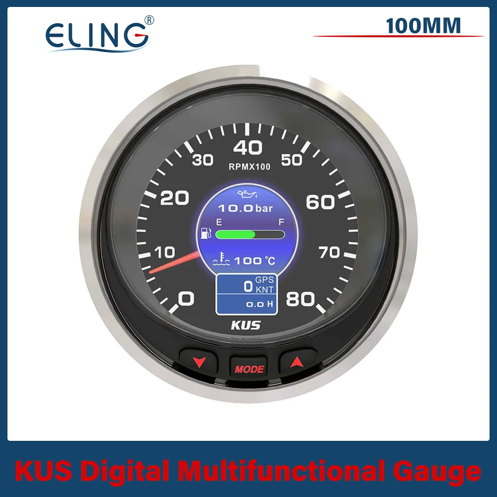 

Многофункциональный цифровой прибор KUS 100 мм KMG-30KP с системами J1939 и NMEA 2000 для морских лодок, яхт, сосудов 12 В 24 В