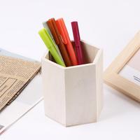 Lovely Simplicity Office Pencil Container Desk Accessories Stationery Wooden Pen Holder Storage Box Pencil Holders