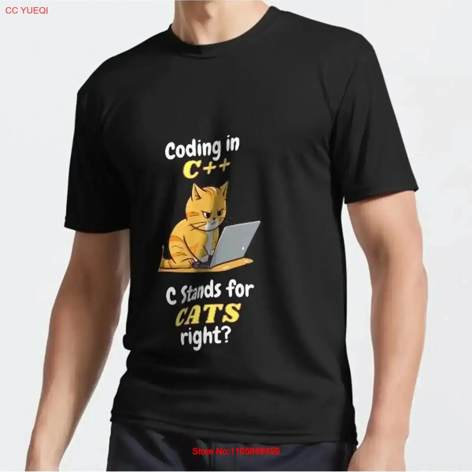 Coding Cat Humorous C Quote Design Funny Active T Shirt vintage Washed homme Comfortable Casual Stylish designer clothes Unisex