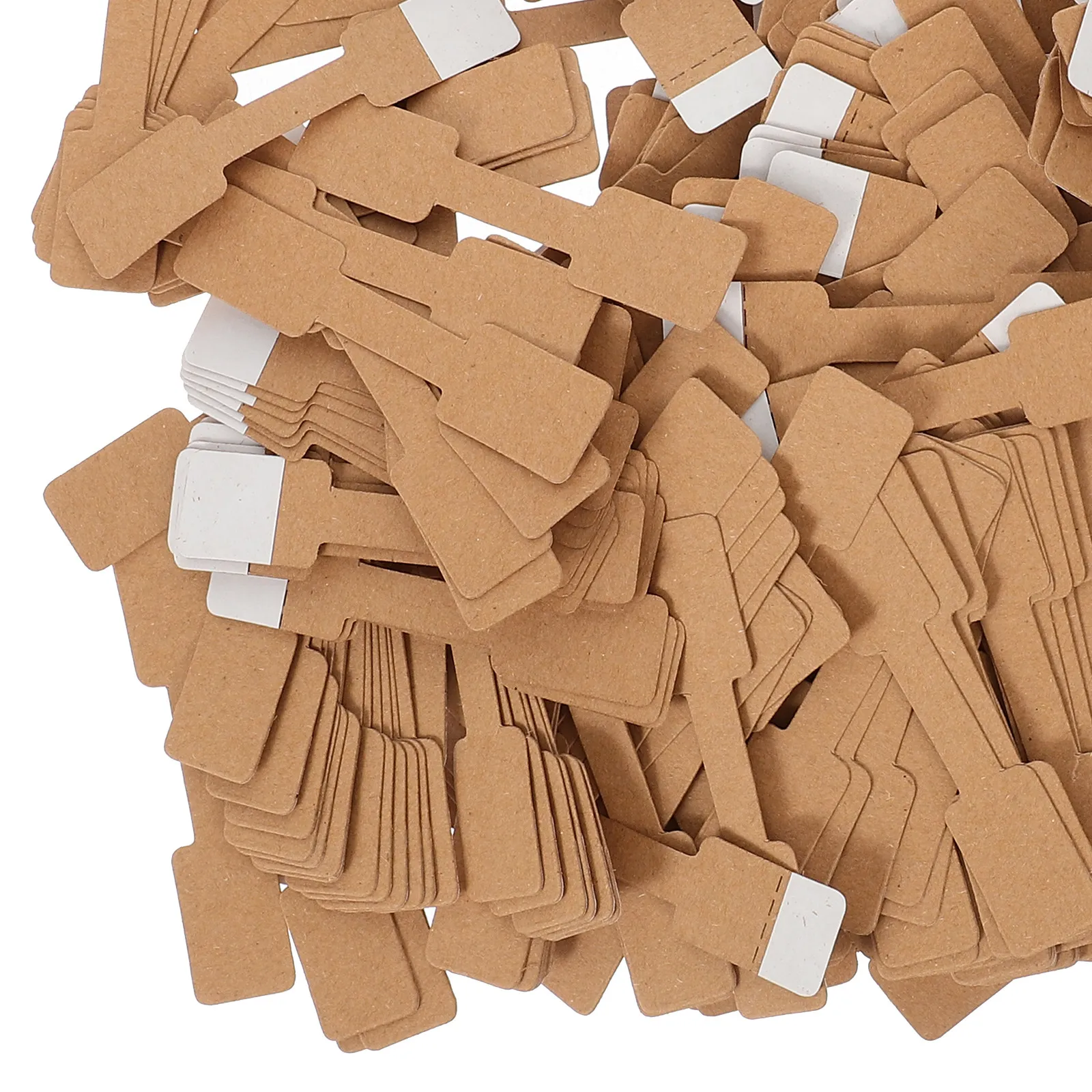 500Pcs Adhesive Jewelry Price Tags Kraft Paper Blank Writable Labels for Bracelets Rings Earrings Necklaces Identification