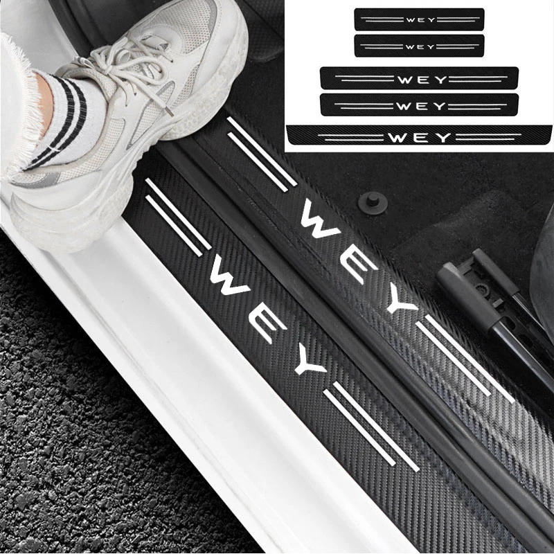 

Car Door Protector Plate Stickers Sill Carbon Fiber For For Great Wall WEY Coffee 01 MOCCA DHT-PHEV vv5 vv6 vv7 XEV Accessories