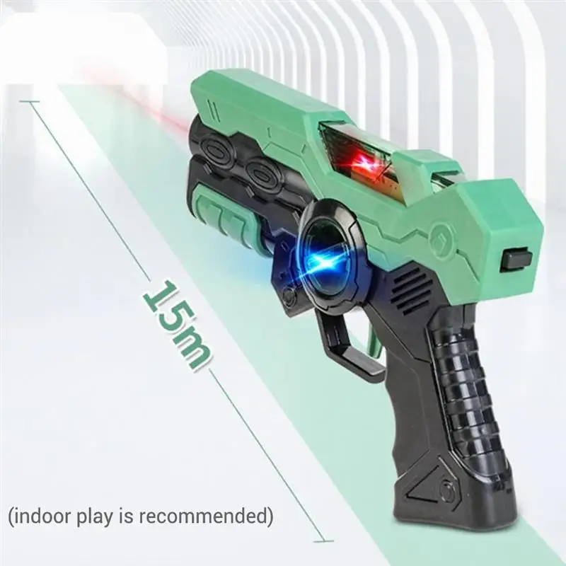 Pistolas de juguete con etiqueta láser eléctrica, proyector infrarrojo, arma, Blaster, Pistola, Kit de batalla láser, juegos de interacción para niños, 2 unids/set