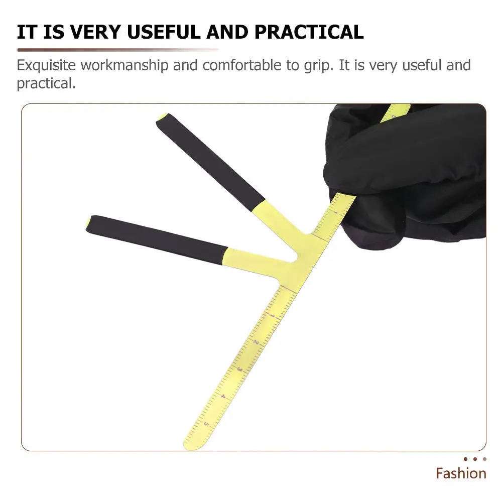 Premium Stainless Steel Eyebrow Ruler with Clear Scale Markings for Easy Measurement Triangle Shape Design High Durability