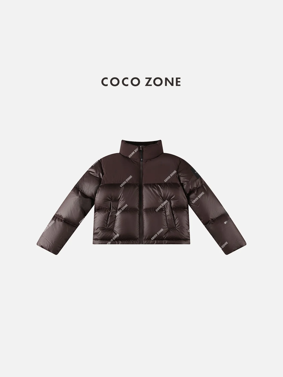 

Zone Winter Long Sve Stand Collar 90 Goose down Jaet Color Blo Dstring Women's Faion Outerwear ZONE Brand