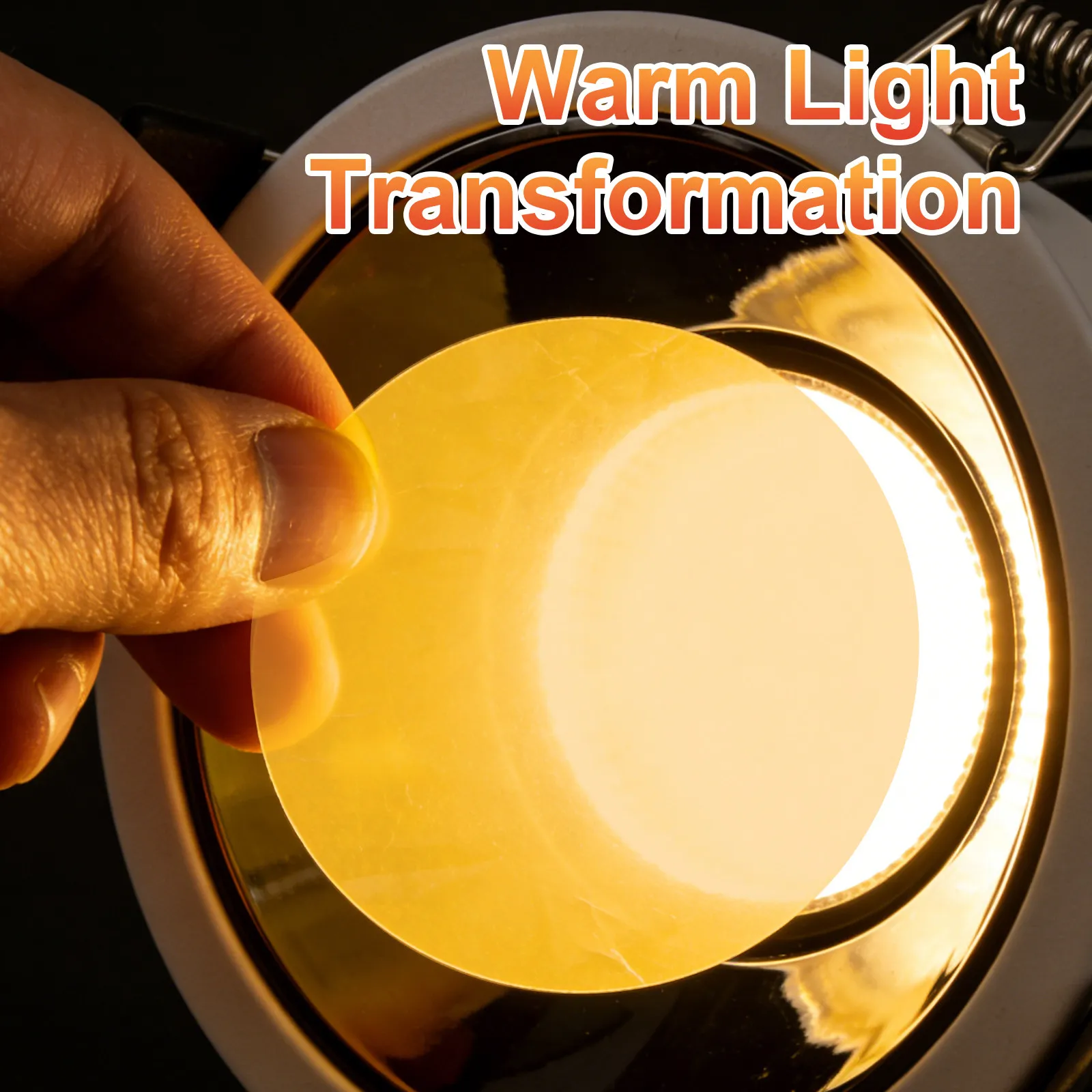 

20pcs Lighting Color Filter Film Translucent Light Filter Red Warm Light Stickers for LED Lamps Ceiling Spotlights Mood Lighting