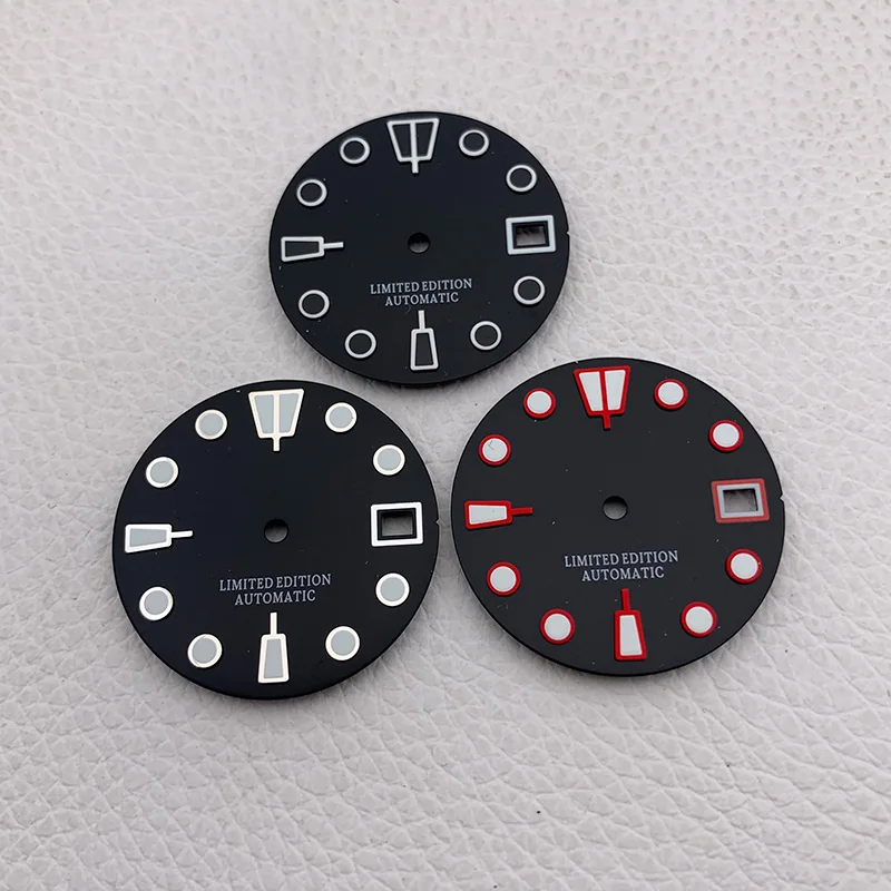 28.5mm Dial Diameter NH35/NH36 Movement Luminous Dial with Single Calendar Watch Accessories Customizable Dial DIY Logo