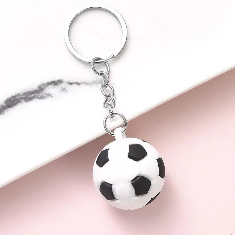 Mini Simulation Football Basketball Keychain Tennis Rugby Creative Key Ring Backpack Pendant Sports Accessories Souvenir Gift
