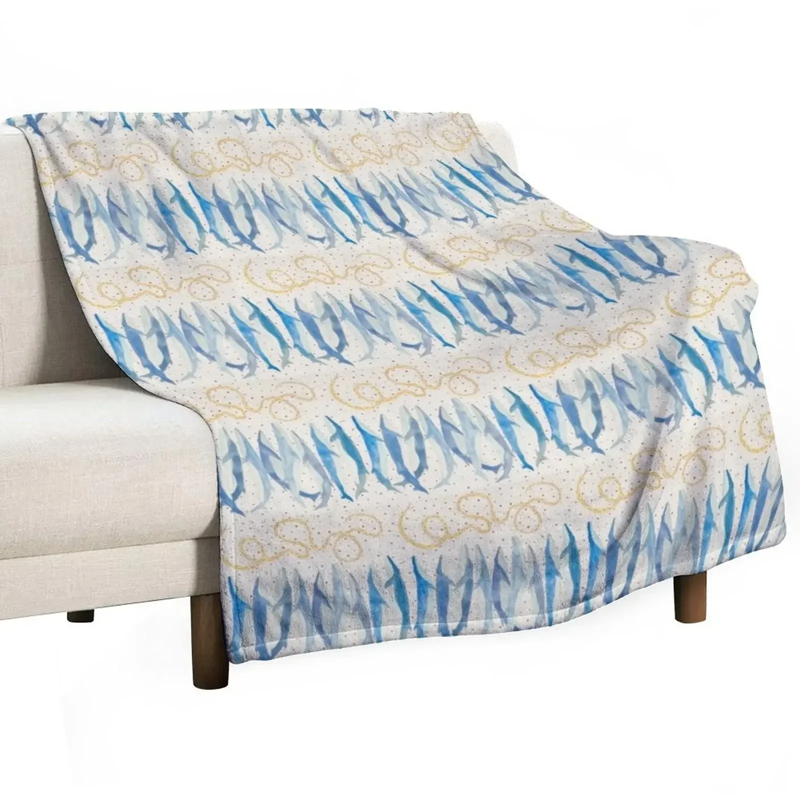 Fin Whales Praying Throw Blanket Stuffeds Shaggy Blankets