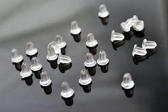 200 pcs / lot Bullet Plastic Earrings Return Diy Jewelry Accessories Plastic Earplugs / lock Earphones Earrings Back Plug Gift