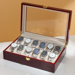 Watch Boxes 2/3/5/6/10/12 Grids Luxury Wooden Watch Organizers  Wood Holder Boxes for Men Women Watches Jewelry Display