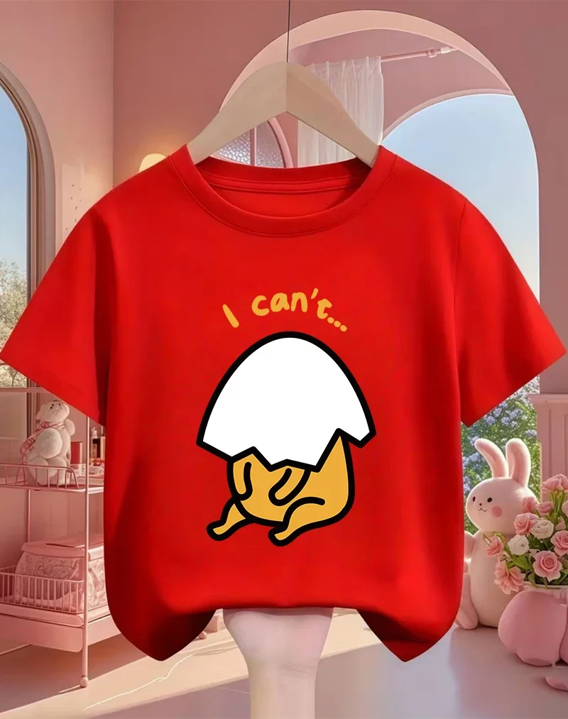 

Cute Kawaii Gudetama T Shirt For Kids Boys Girls Summer Cartoon Crew Neck Fashion Street Casual Wear 3 14 Years