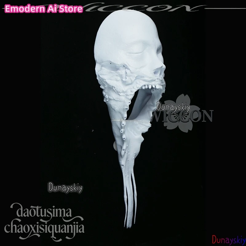 الرعب أنيمي الأبيض لتقوم بها بنفسك التلوين مخيف طويل الوجه شبح ثلاثية الأبعاد لعبة F تأثيري ساكوكو إيغراشي حمض البوليلاكتيك قناع الدعائم هالوين