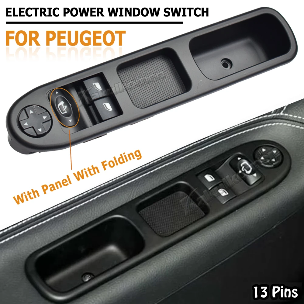 6554.QA 6554QA 9654859677 96642446XT Schalter für elektrische Fensterheber, vorne links, Fahrerseite, für Peugeot 207 207SW 207CC 2006-2009 – Detail 2