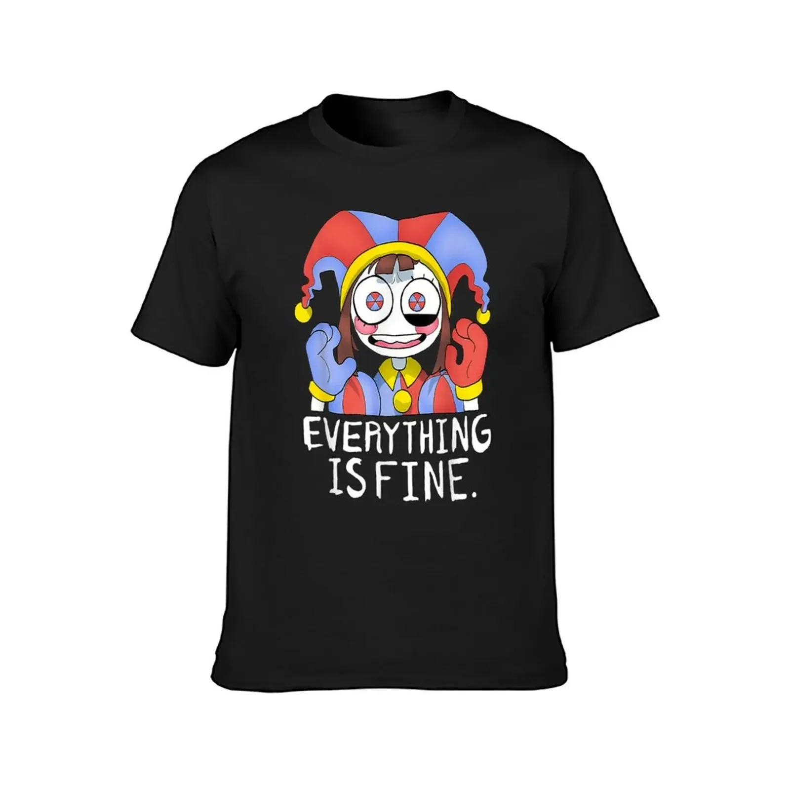 Digital Circus Pomni Everything is Fine T-Shirt Short sleeve tee plain mens graphic t-shirts funny