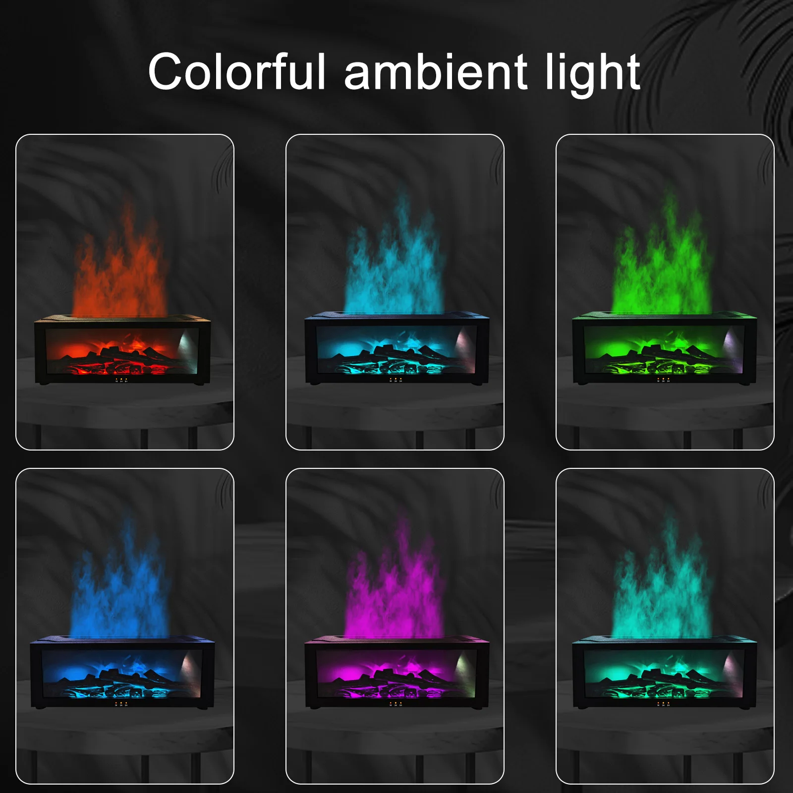 Remote Controlled 3D Flame Aromatherapy Machine Creates a Cozy Atmosphere with Essential Oil Diffusion for Home and Office Use