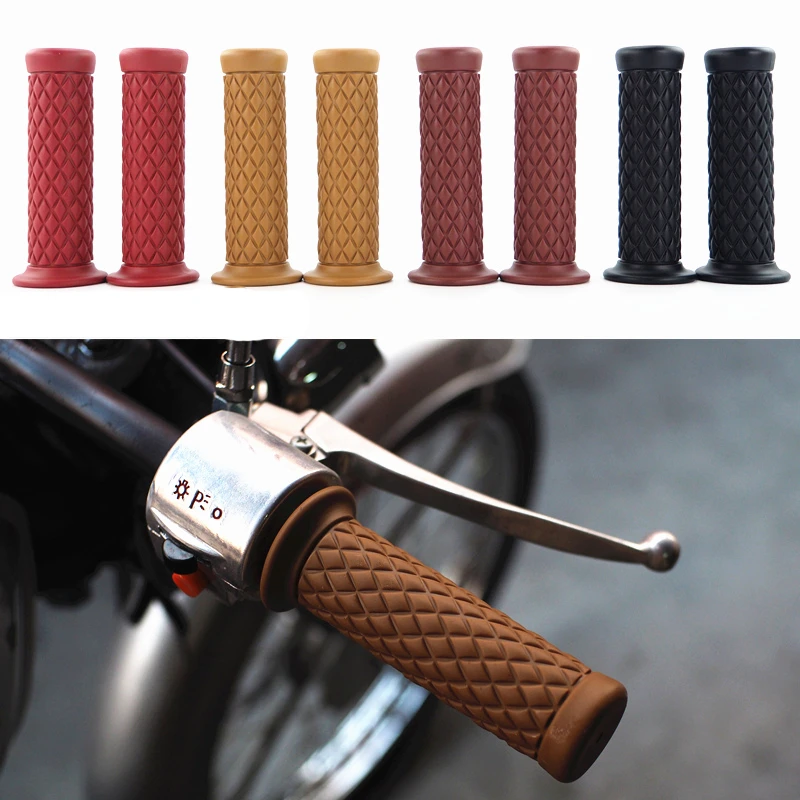 Vintage Cafe Racer 7/8" 22mm Motorcycle Vintage Handlebar Grip for Honda Suzuki Yamaha Kawasaki CG125 CB400