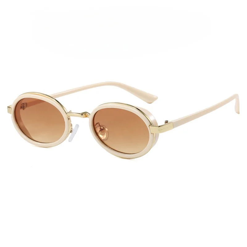 Oval Small Frame Sunglasses Steampunk Metal Retro Fashion Sunglasses Women