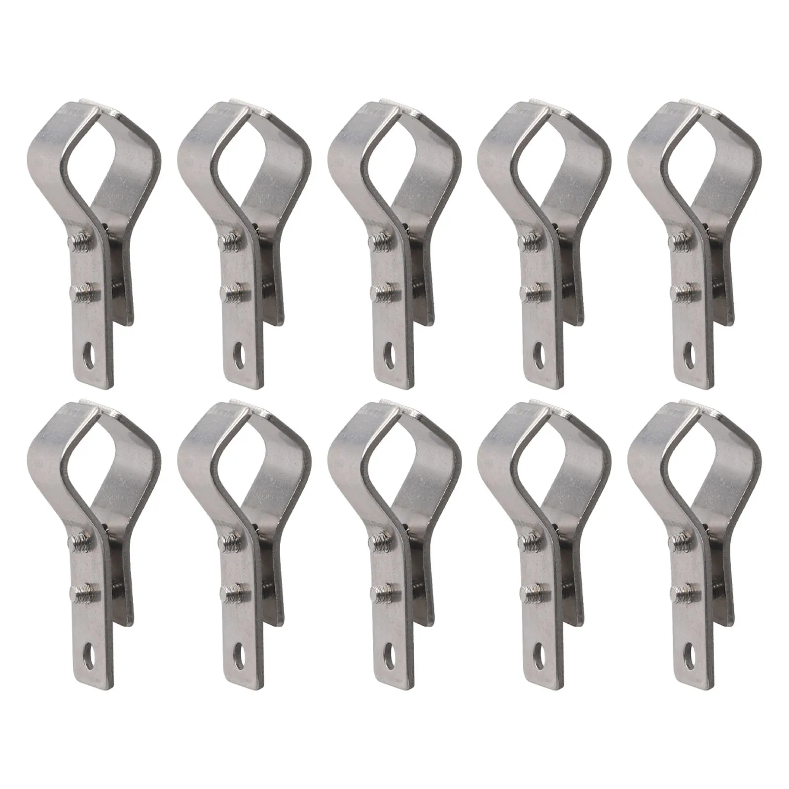 10pc Pulley Small Clamp Heavy Hinges Shade Accessori Adjustable SS304 Stainless Steel Pipe Clamps For Sunshade Net Installation