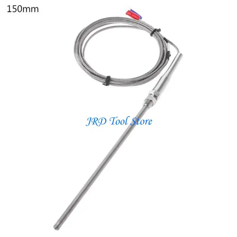 

A2UD K Type Thermocouple Probe 50mm/100mm/150mm/200mm Stainless Steel Thermocouple 0-400℃ Temperature