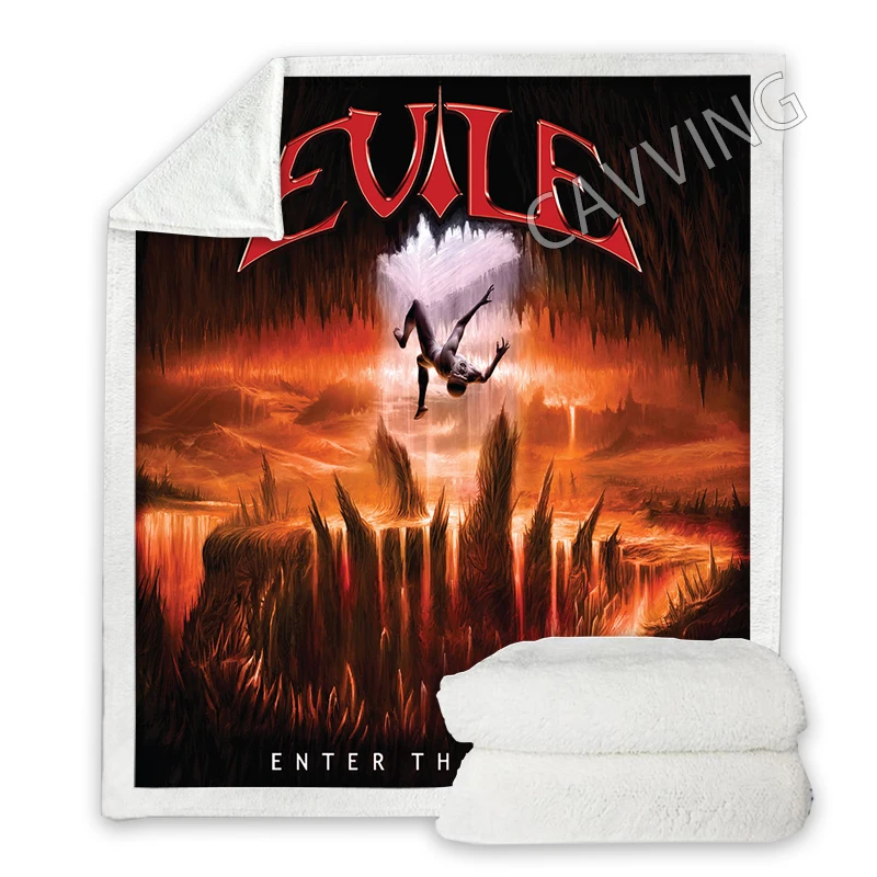 

Evile Band 3D Printed Sherpa Blanket Rectangle Blanket Textiles Fleece Wearable Blanket Throw Blanket Home Decor