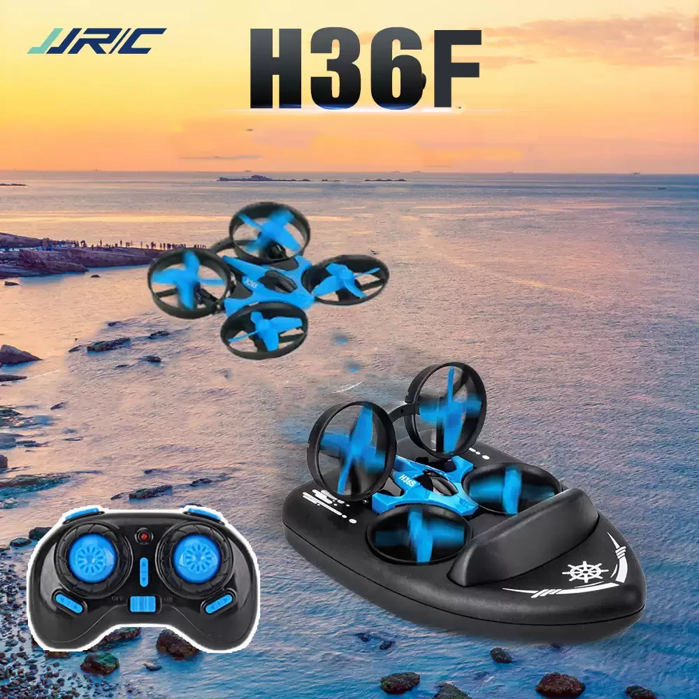 Jjrc H36F Mini Headless Mode Plane Water Land and Air Three Mode Multi-Function Waterproof Ship Toys for Boys Kid Christmas Gift