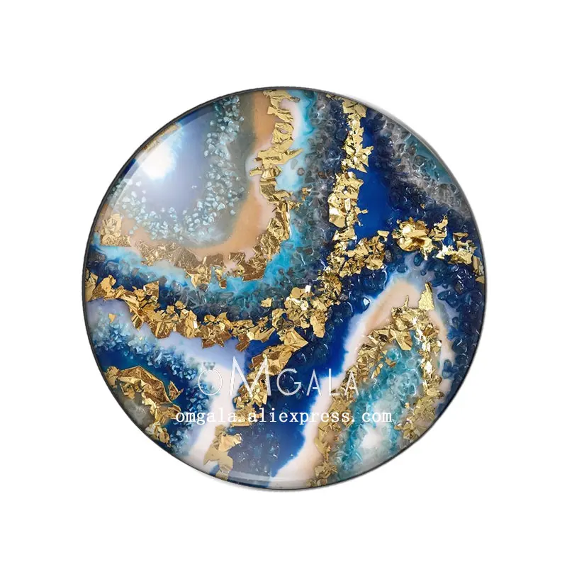 Art Colorful Resin Texture Paintings 12mm/14mm/18mm/20mm/25mm/30mm Round photo glass cabochon demo flat back Making findings