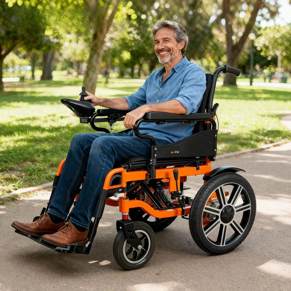 Cheap Price  Folding Lightweight Electric Wheelchair Electric Scooter Wheelchair With Motor T022-50111
