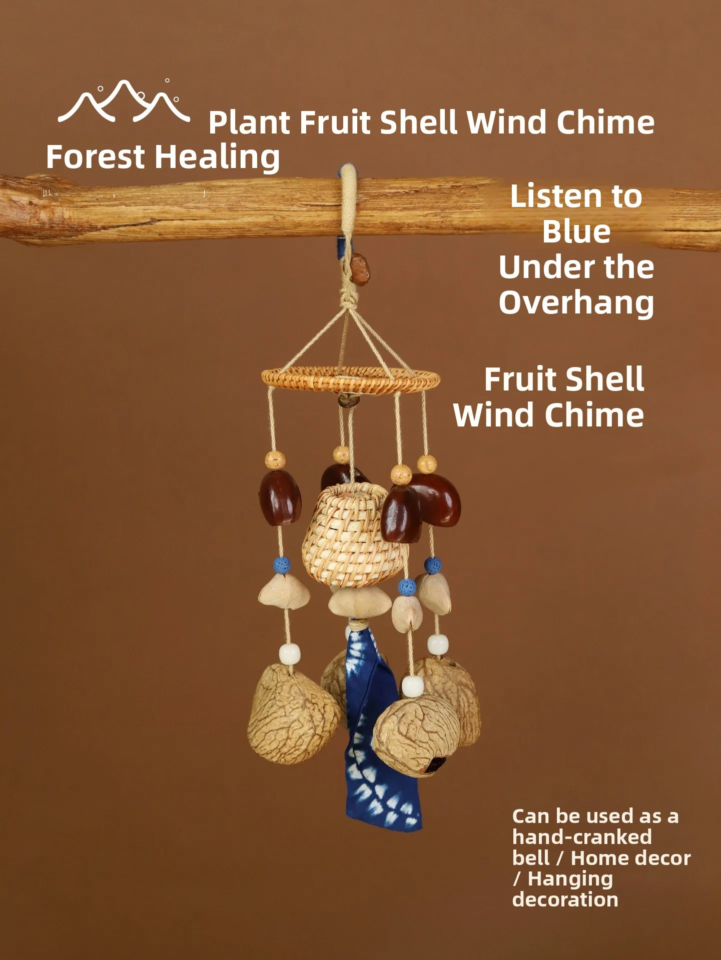 Mensho Plant Healing Eaves Blue Fruit  Wind Chimes Wall Decor Birthday Gift Decorative Ornaments Accessories Hanging Lings
