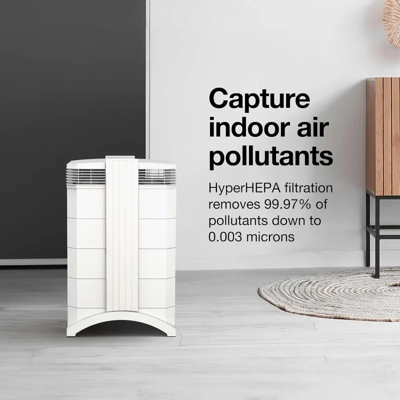 IQAir HealthPro Compact XE Air Purifier - Compact HyperHEPA Fration for Rooms up to 1240 sq ft - Allergens, Smoke, Dust