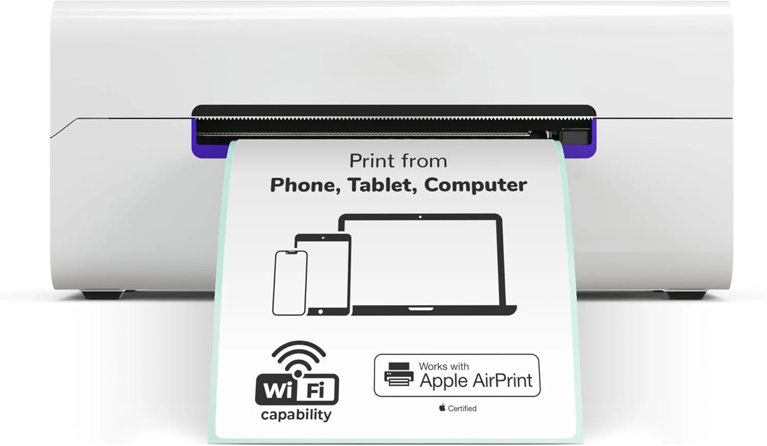 Wireless Label Printer - Wi-Fi Thermal Printer for Shipping Packages - AirPrint from iPhone, iPad, - 4x6, Supports Win