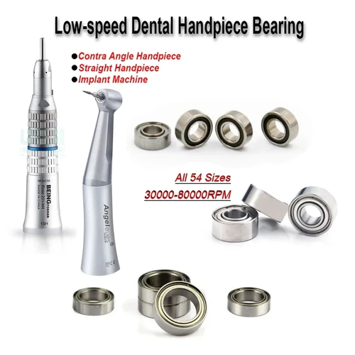 Imagen 2 del producto 5 uds pieza de mano Dental Motor de implante rodamiento de bolas NSK KAVO WH SIRONA Sinol doblado de baja velocidad piezas de macetero de contraángulo recto