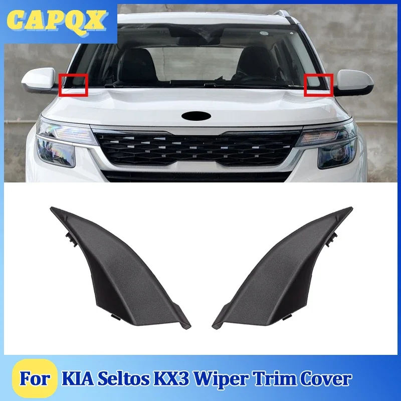 For KIA Seltos KX3 Front Wiper Trim Cover Windshield Wrap Corner Fender Grille Water Deflector Plate