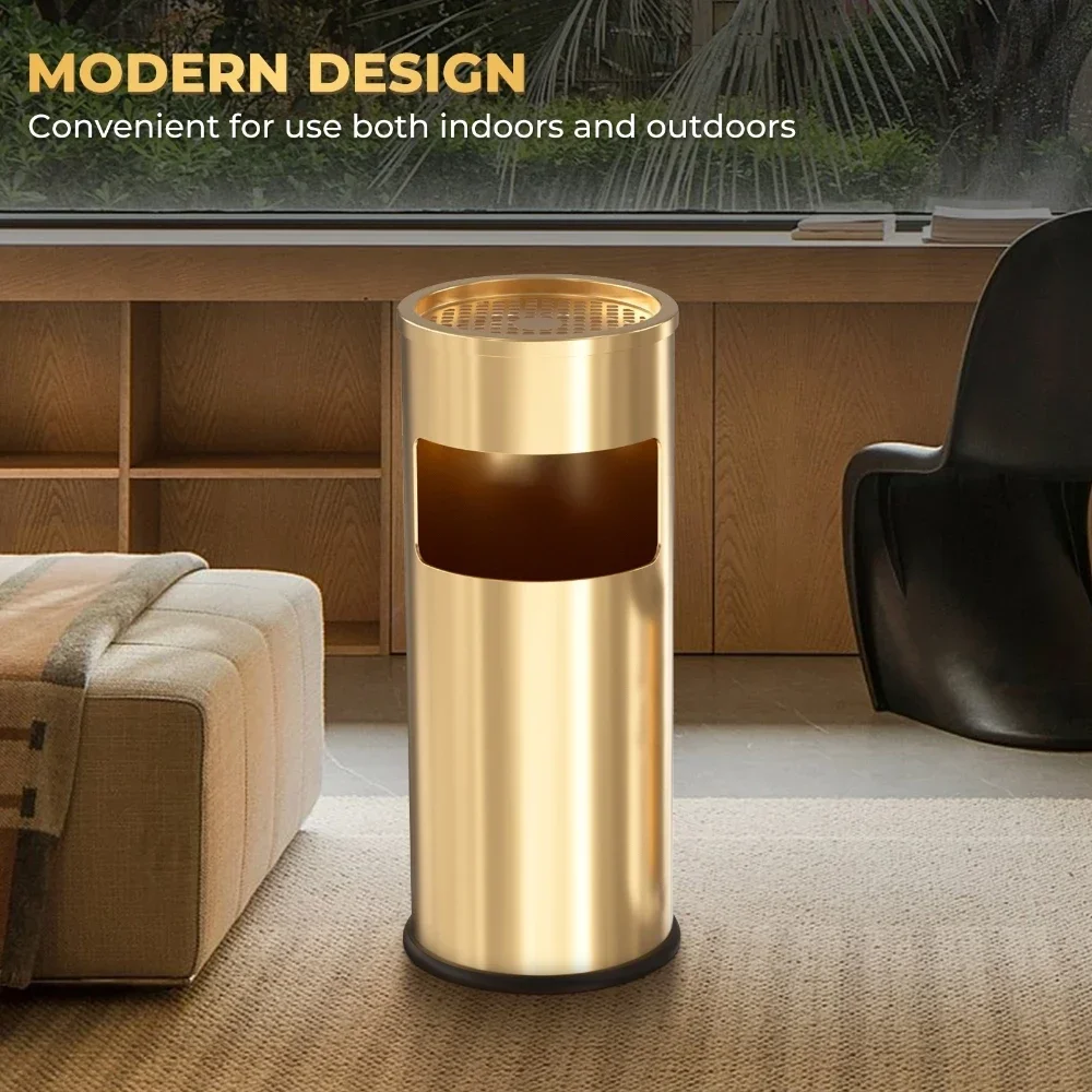 Trash Can Outdoor Garbage Enclosure Inside Cabinet Industrial Garbage Can with Lid Commercial Waste Container Stainless Steel