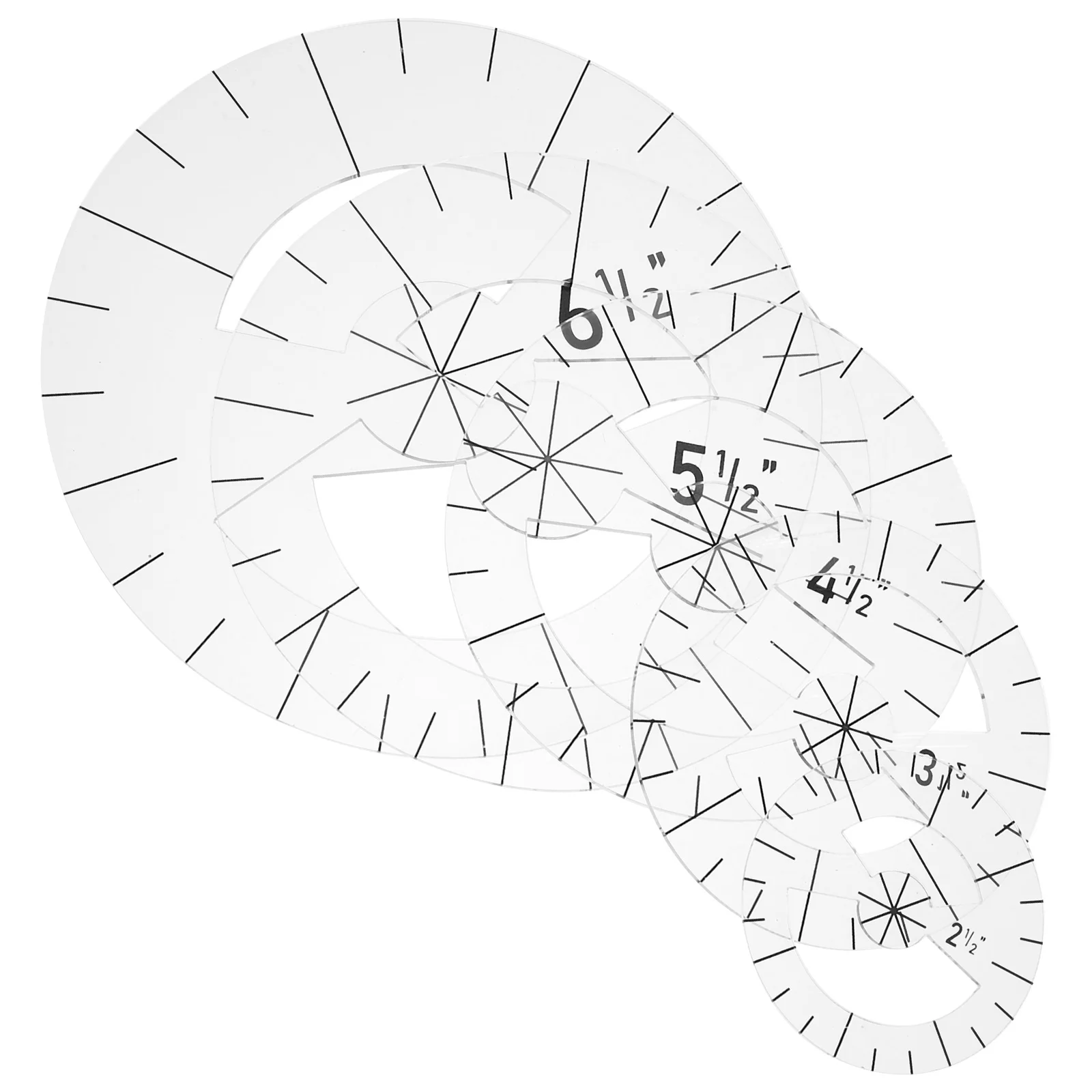 

5Pcs High Quality Acrylic Quilting Ruler Patchwork Cutting Template Durable Long Lasting Use Sewing Tools Sewing Ruler