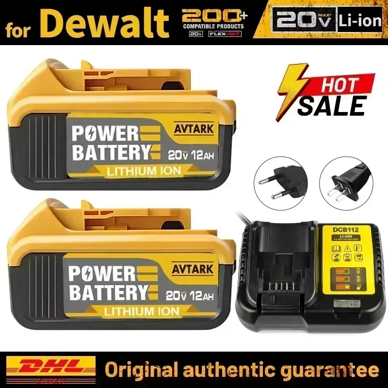 

New 100% Original DCB200 12000mAh 20V for Dewalt Power Tool Battery DCB206 20V 18.0Ah Battery DCB206 20V Battery DCB205