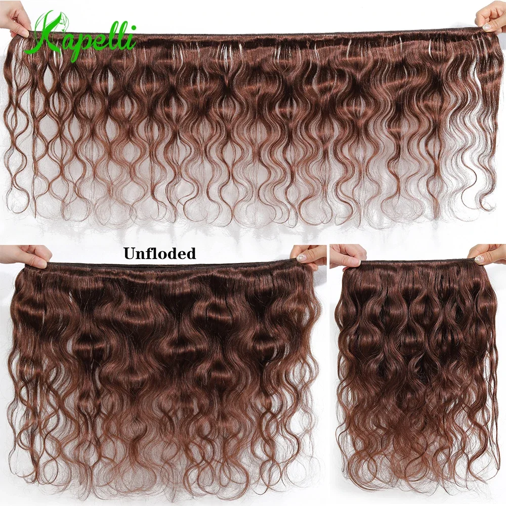 Brazilian Hair Weave Bundles Body Wave Human Hair Bundles With 4x4 Lace Closure Colored Bundles Human Hair Virgin Remy Raw Hair