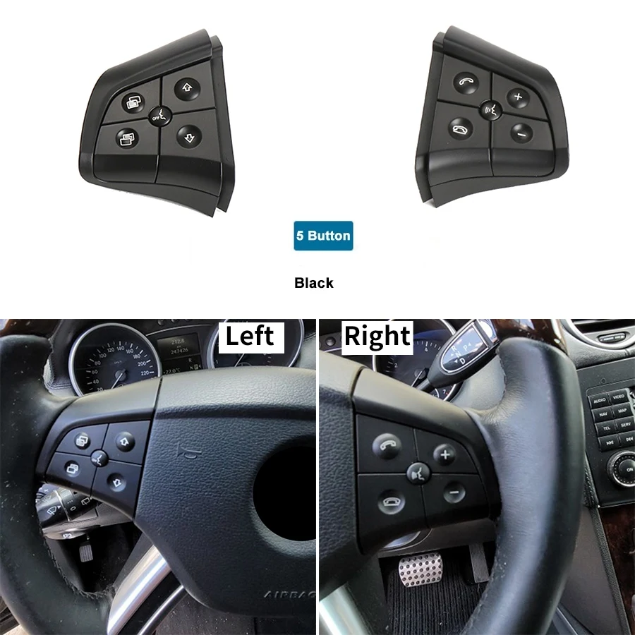 Car Multi-Function Steering Wheel Switch Buttons for Mercedes Benz ML GL R B-Class W164 W251 W245 1648200010