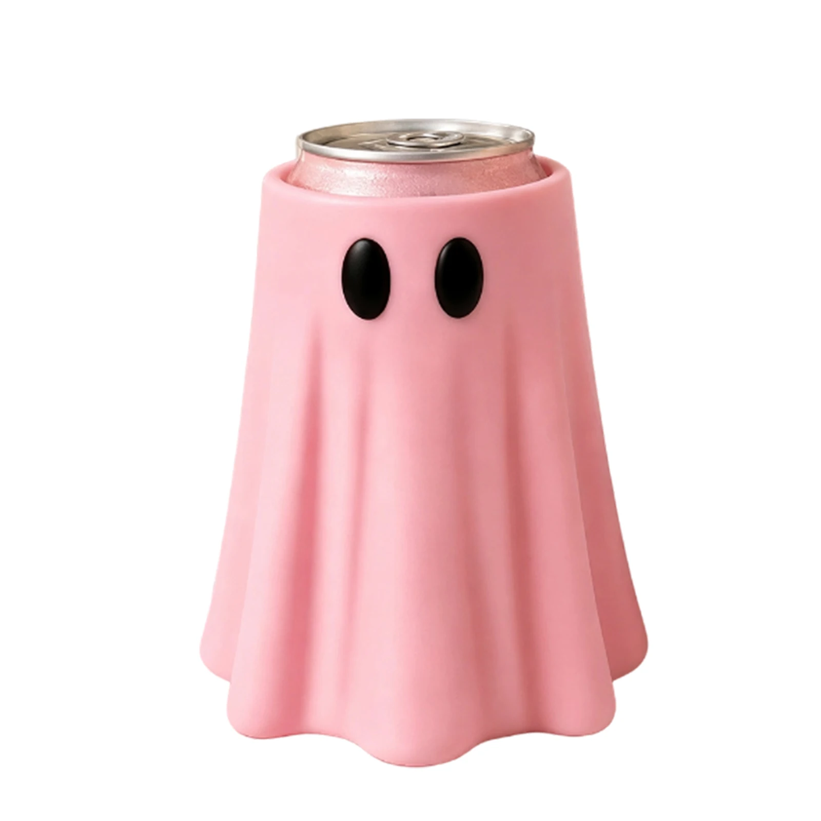Ghost Shaped Can Sleeve Halloween PLA Spooky Reusable Drink Holder for Party Bar Cart Decor