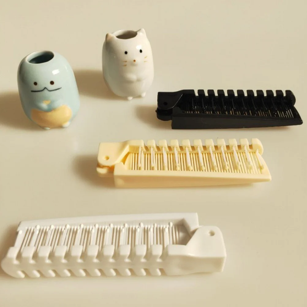 3Pcs Compact Folding Hair Comb Double Sided Portable Brush for Easy Detangling Travel Friendly Paddle Comb for All Hair Types