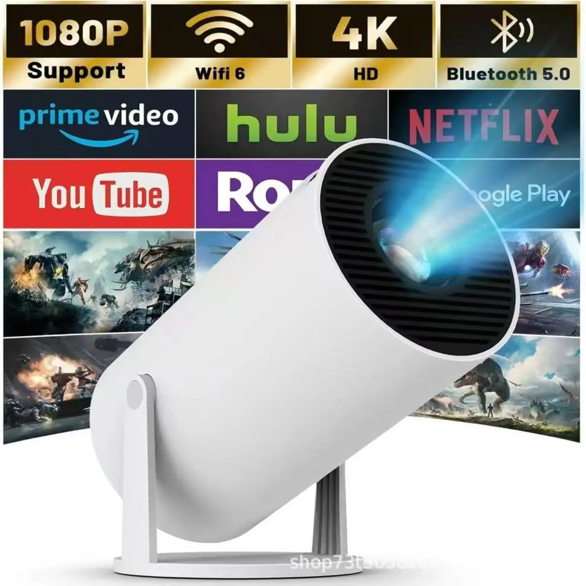 Hy300 Pro And FY300 new Projector 4K  Wifi 1080P 1280*720P HD Home Cinema Outdoor Portable Video Movies Led Mini Projetor