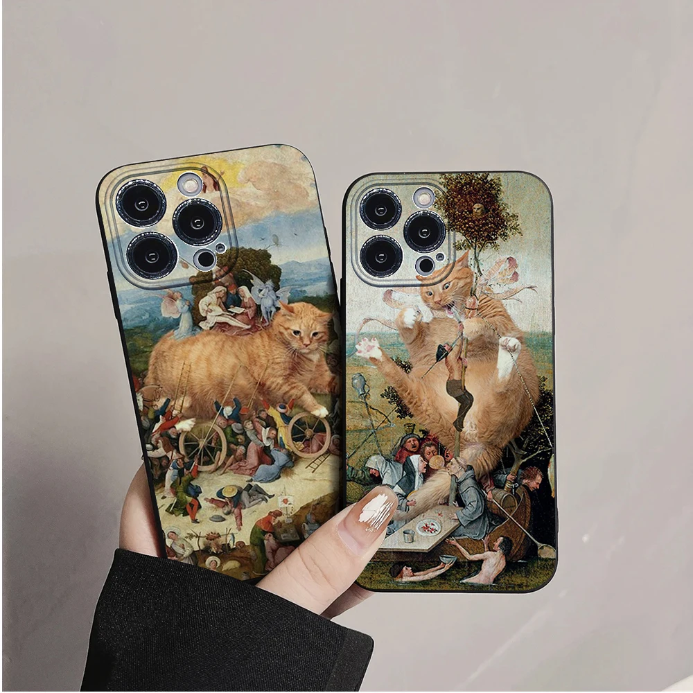 Hieronymus Bosch Art Painting Bumper Phone Case For IPhone 11 12 13 14 15 16 Mini Plus Pro Max Silicon Black Soft TPU Cover