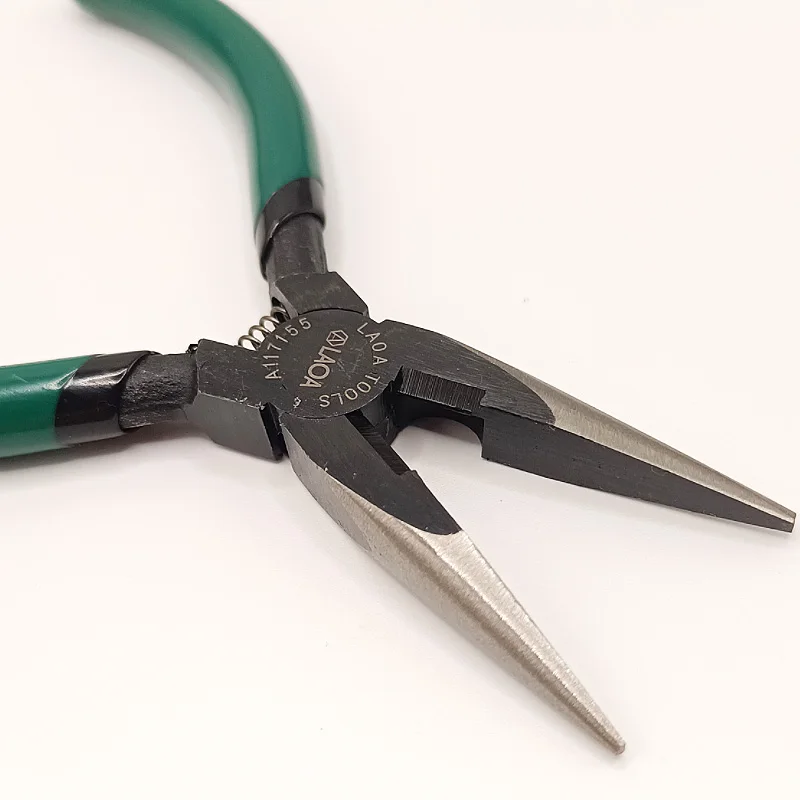 LAOA pocket mini needle long nose pliers precision small size long nose plier jewelry making tools without tooth (5-inch)