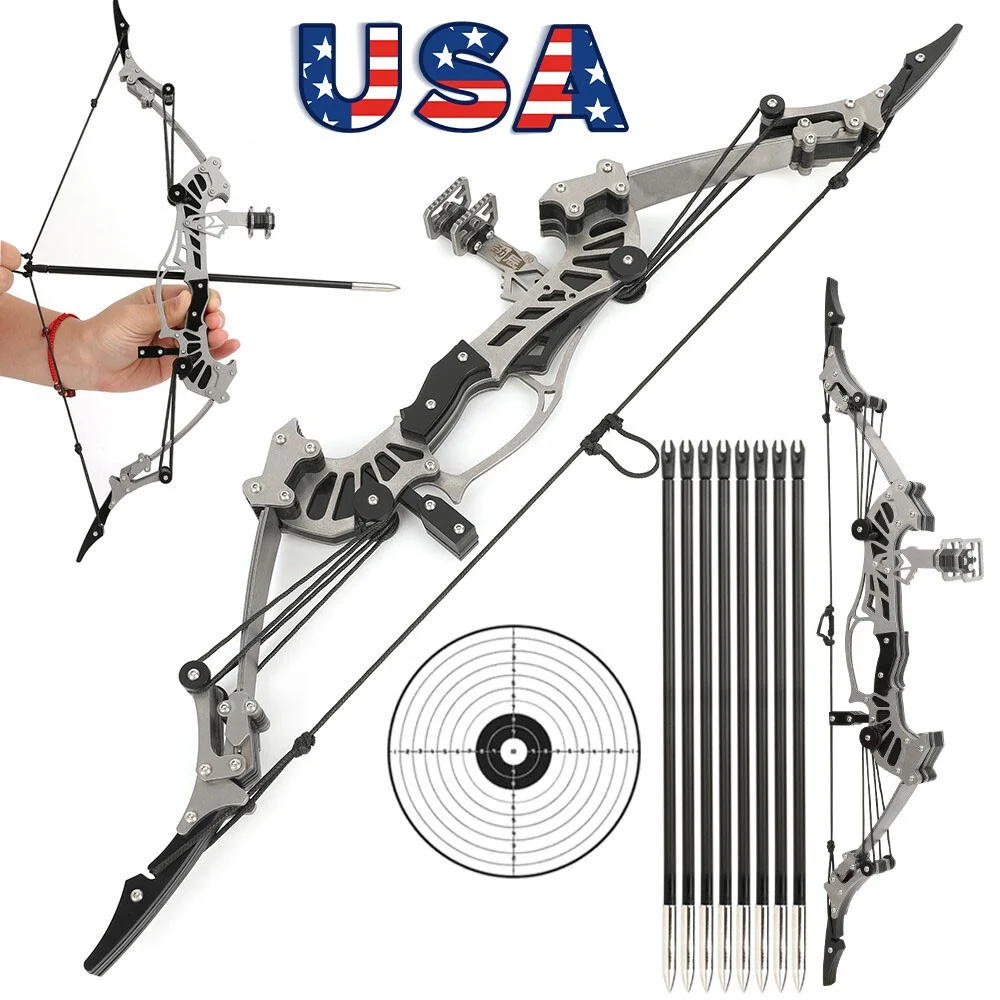 16 Inch Pocket Mini Bow Arrow Kit 16lbs Draw Weight Compact Archery Portable Toy with Matching Arrows Ideal for Daily Decompression Shooting Casual Outdoor Game and Creative Gift for Archery Lovers